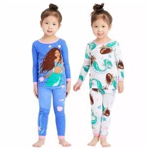 DISNEY ARIEL MERMAID Kids Youth Girls 4-piece Cotton Pajama